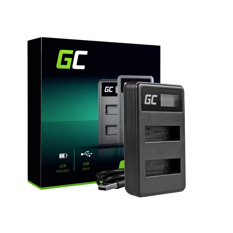 Camera Battery Charger AHBBP-401 Green Cell ® for GoPro AHDBT-401, HD Hero4