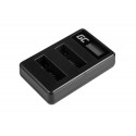 Chargeur de batterie de caméra AHBBP-401 Green Cell ® pour GoPro AHDBT-401, HD Hero4