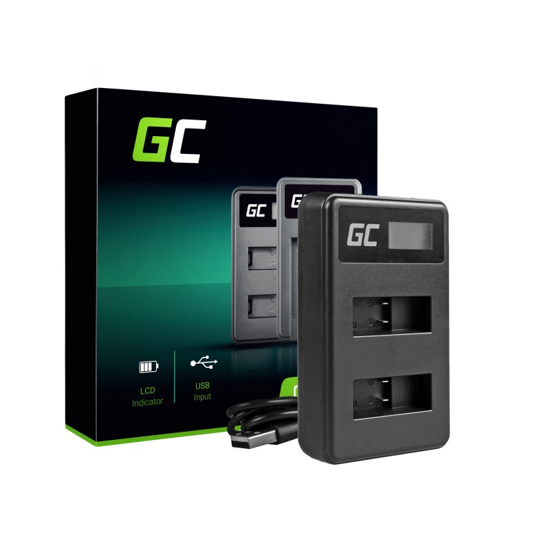 Camera Battery Charger AHBBP-501 Green Cell ® for GoPro AHDBT-501, HD Hero5, HD Hero6+