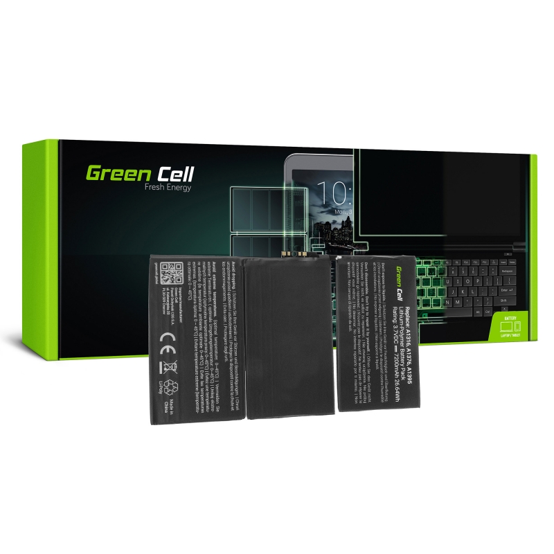 Green Cell ® Akku A1376 für Apple iPad 2 A1395 A1396 A1397