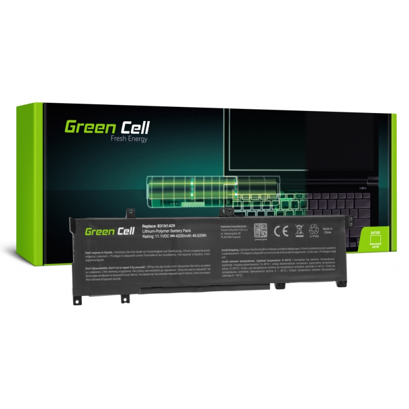 Green Cell ® Battery B31N1429 for Asus A501L A501LX K501L K501LB K501LX K501U K501UW K501UX