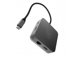 Adattatore HUB USB-C Green Cell 6 in 1 (3xUSB 3.0 HDMI 4K Ethernet) per Apple MacBook Pro, Air, Asus, Dell XPS, HP, Lenovo X1