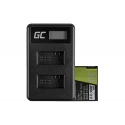 Green Cell ® Battery AHDBT-201 and Charger AHBBP-301 for GoPro Hero HD 3 3+ Black Silver White 1000mAh