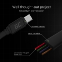 Kabel GCmatte USB-C Flach 25 cm mit schneller Ladeunterstützung