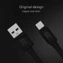 Cavo GCmatte USB-C Piatto 25 cm  con supporto di caricamento veloce