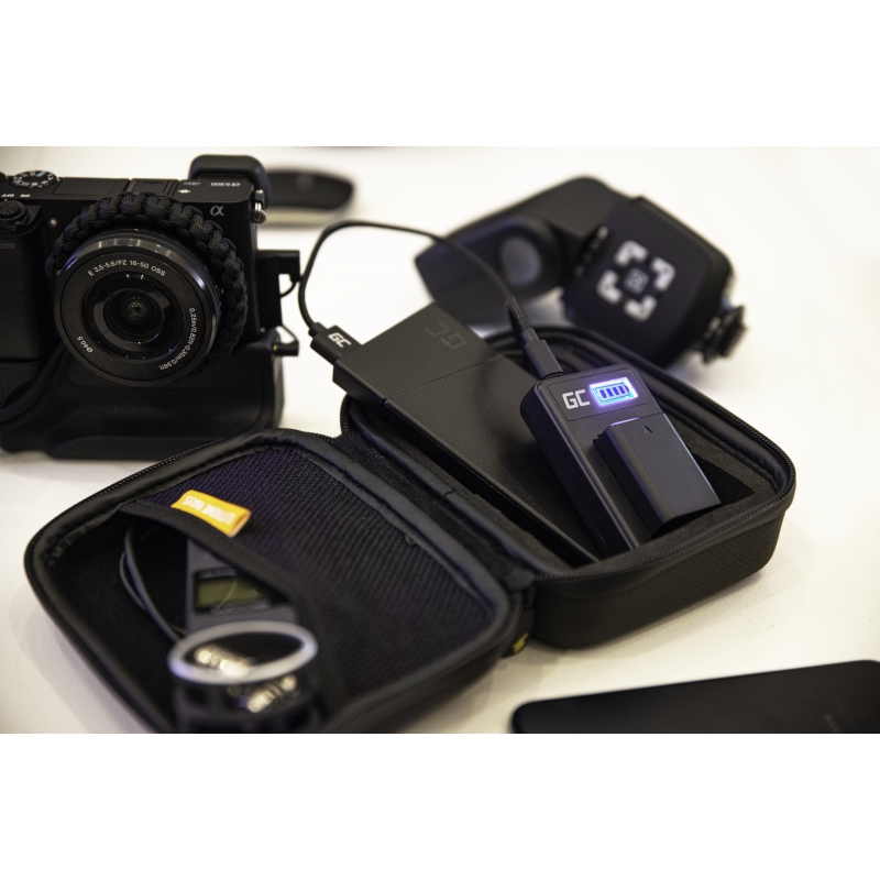 5 W 8,4 V 0,6 A Noir . Green Cell® BC-TRP Chargeur pour Sony NP-FH50 et DCR-HC45 SR32 SR33 SR35 SR36 SR37 SR38 SR40 SR50 SR60 SR80 SR100 SR300E SR70 SX50E Caméras