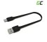 Cable USB-C Type C 25cm Green Cell Matte Charge rapide, Quick Charge 3.0