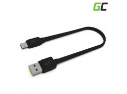 Cable USB-C Type C 25cm Green Cell Matte with fast charging, Ultra Charge, Quick Charge 3.0