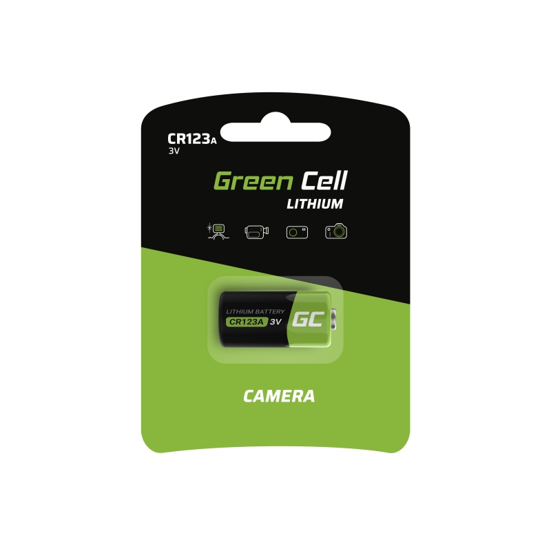 Green Cell CR123A Lithium battery 3V 1400mAh