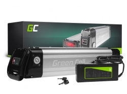 Green Cell Batteria per Bicicletta Elettrica 36V 10.4Ah 374Wh Silverfish Ebike 2 Pin per Zündapp, Telefunken con Caricabatterie