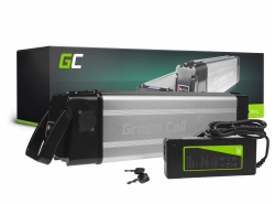 Green Cell Batterie Vélo Electrique 36V 15Ah 540Wh Silverfish Ebike 4 Pin pour Hitway, Vivi, Fafrees, Velobecane avec Chargeur