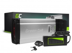 Green Cell E-Bike Akku 36V 12Ah 432Wh Rear Rack Elektrofahrrad 4 Pin für Haibike, Curtis, Diamant mit Ladegerät