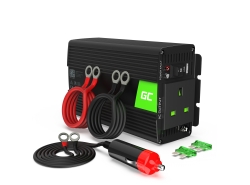 Green Cell® Car Power Inverter Converter UK Version 24V to 230V 300W/600W with USB