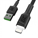 Set 3x Green Cell GC Ray Lightning Cable 30cm, 120cm, 200cm with white LED backlight, fast charging Apple 2.4A