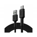 Cable USB-C Type C 2m Green Cell PowerStream Charge rapide, Ultra Charge, Quick Charge 3.0