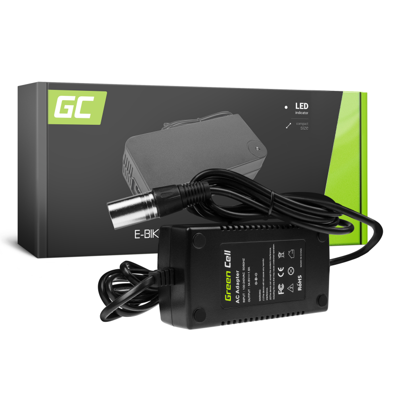 Green Cell ® Ladeprogramm 54.6V 1.8A (Cannon) für 48V elektrische Fahrrad-Batterie