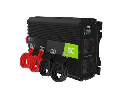 Green Cell PRO Car Power Inverter Converter 12V to 230V 3000W/6000W with  USB - Green Cell