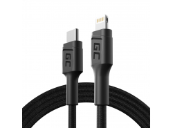 Kabel Lightning USB-C 1m MFi Green Cell Power Stream z szybkim ładowaniem do Apple iPhone