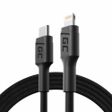 Kabel Lightning USB-C 1m MFi Green Cell Power Stream z szybkim ładowaniem do Apple iPhone