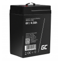 GreenCell® Batterie AGM 6V 4.5Ah VRLA Sans Entretien accumulateur au Plomb pour Jouets d'alarme UPS SAI Éclairage de secours