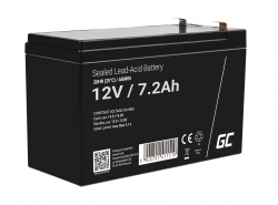 Green Cell® AGM 12V 7.2Ah bezobsługowy akumulator do systemu alarmowego kasy fiskalnej zabawki