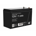 Green Cell® AGM 12V 7.2Ah bezobsługowy akumulator do systemu alarmowego kasy fiskalnej zabawki