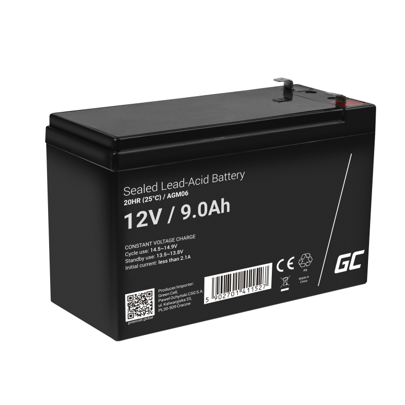 Green Cell ® Gel Battery AGM 12V 9Ah