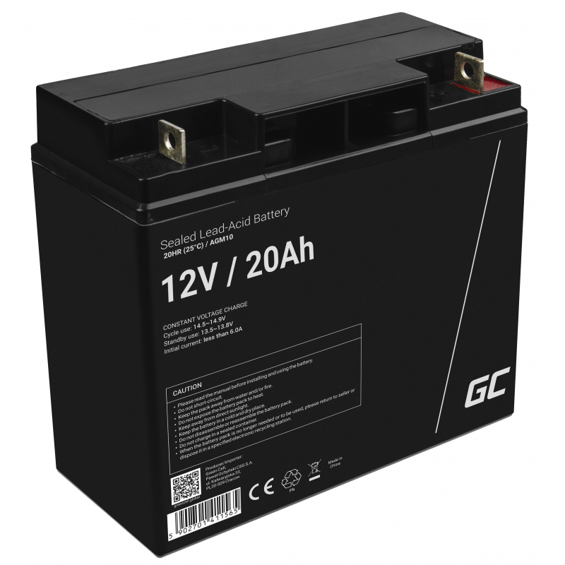Green Cell ® Gel Batterie AGM 12V 20Ah