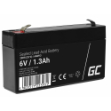 Green Cell® AGM Batterie 6V 1.3Ah Vlies Wartungsfrei Bleiakku für Elektro Spielzeug Alarm Kinderfahrzeug Modellbau Ofenpumpen