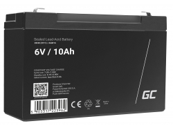 Green Cell® AGM VRLA 6V 10Ah bezobsługowy akumulator do systemu alarmowego kasy fiskalnej zabawki
