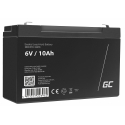 Green Cell® AGM VRLA 6V 10Ah bezobsługowy akumulator do systemu alarmowego kasy fiskalnej zabawki