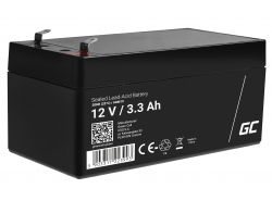Green Cell® AGM VRLA 12V 3.3Ah bezobsługowy akumulator do systemu alarmowego kasy fiskalnej zabawki