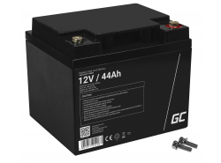 Green Cell® AGM Batterie 12V 44Ah Vlies Wartungsfrei Bleiakku für Photovoltaic Elektroroller Bodenmaschine Gabelstapler Boot
