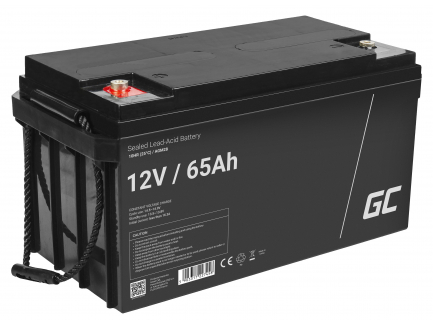 AGM battery for solar panels on gel Green 65Ah