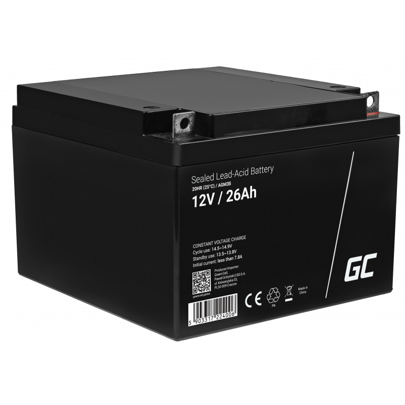 Green Cell ® Battery AGM VRLA 12V 120Ah