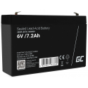 Green Cell® AGM VRLA 6V 7.2Ah bezobsługowy akumulator do systemu alarmowego kasy fiskalnej zabawki
