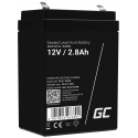 Green Cell® AGM VRLA 12V 2.8Ah bezobsługowy akumulator do systemu alarmowego kasy fiskalnej zabawki
