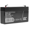Green Cell® AGM VRLA 6V 1.2Ah bezobsługowy akumulator do systemu alarmowego kasy fiskalnej zabawki