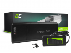 Green Cell E-bike Battery 36V 10.4Ah 374Wh Rear Rack Ebike 5 Pin for Mifa, Zündapp, Ecobike, Lovelec with Charger