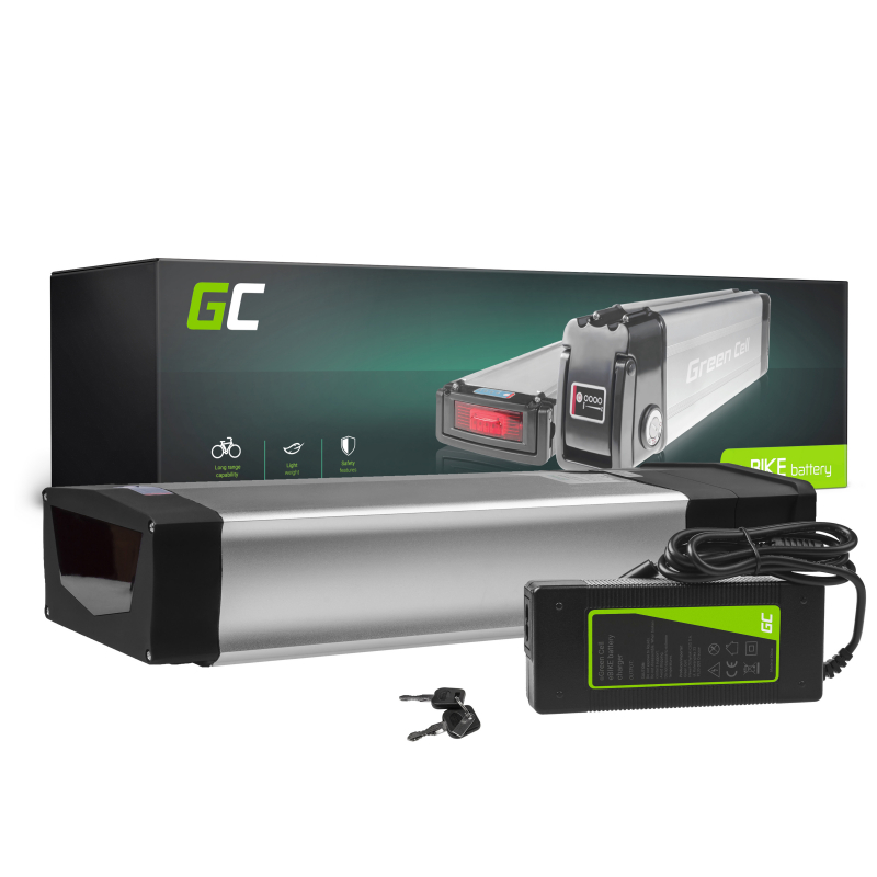 Green Cell® E-Bike Akku 48V 20Ah E-Bike Li-Ion Rear Rack Batterie mit Ladegerät