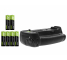 Battery Grip Green Cell MB-D18 + 6x AA rechargeable batteries R6 2600mAh for the Nikon D850 camera
