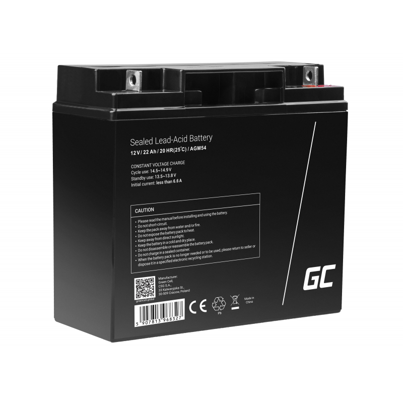 Green Cell ® Battery AGM 12V 18Ah