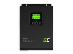 Green Cell Solar Wechselrichter Off Grid Inverter mit MPPT Solar Ladegerät 12VDC 230VAC 1000VA/1000W Reiner Sinus