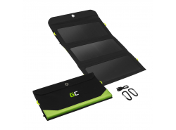 Solar Charger Green Cell GC SolarCharge 21W - Solar Panel with 10000mAh power bank function USB-C Power Delivery 18W USB-A QC