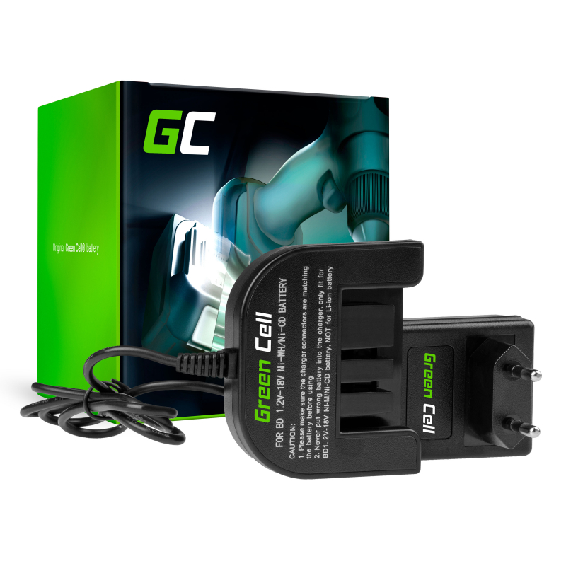 Green Cell ® Power Tool Battery Charger for Black&Decker 8.4V -18V Ni-MH Ni-Cd