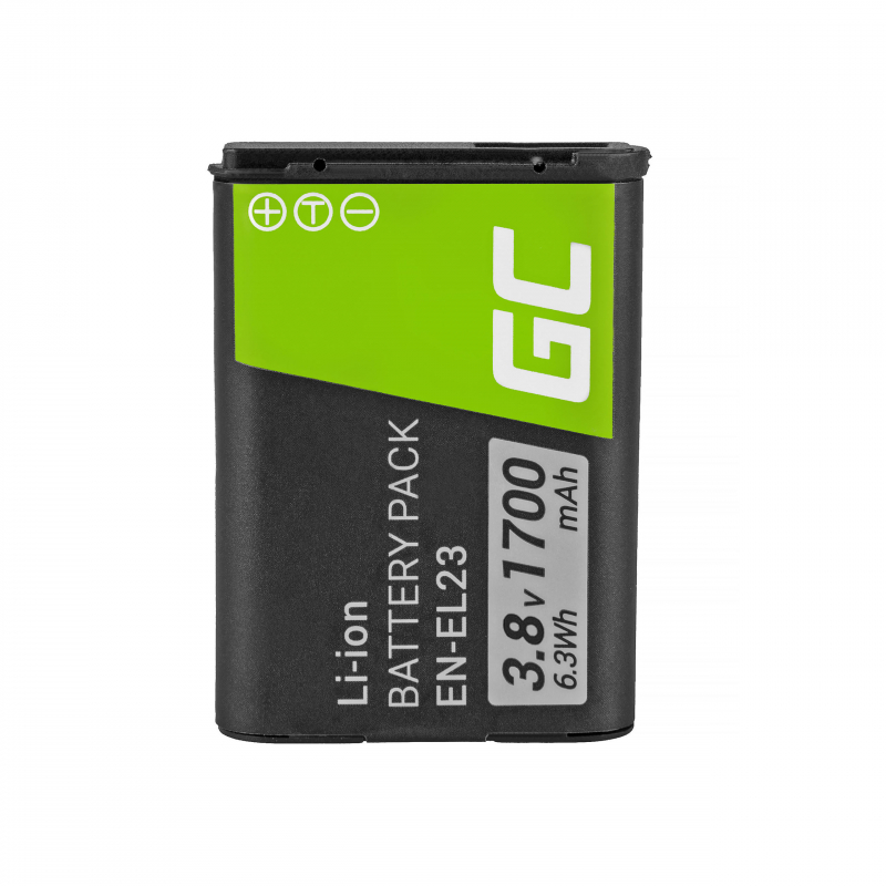 Green Cell ® Battery EN-EL23 for Nikon Coolpix B700, P600, P610, P900, S810C 3.7V 1700mAh