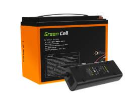 Green Cell LiFePO4 Akku 38Ah 12.8V 486Wh Lithium-Eisen-Phosphat Batterie mit Ladegerät Photovoltaikanlage Wohnmobil