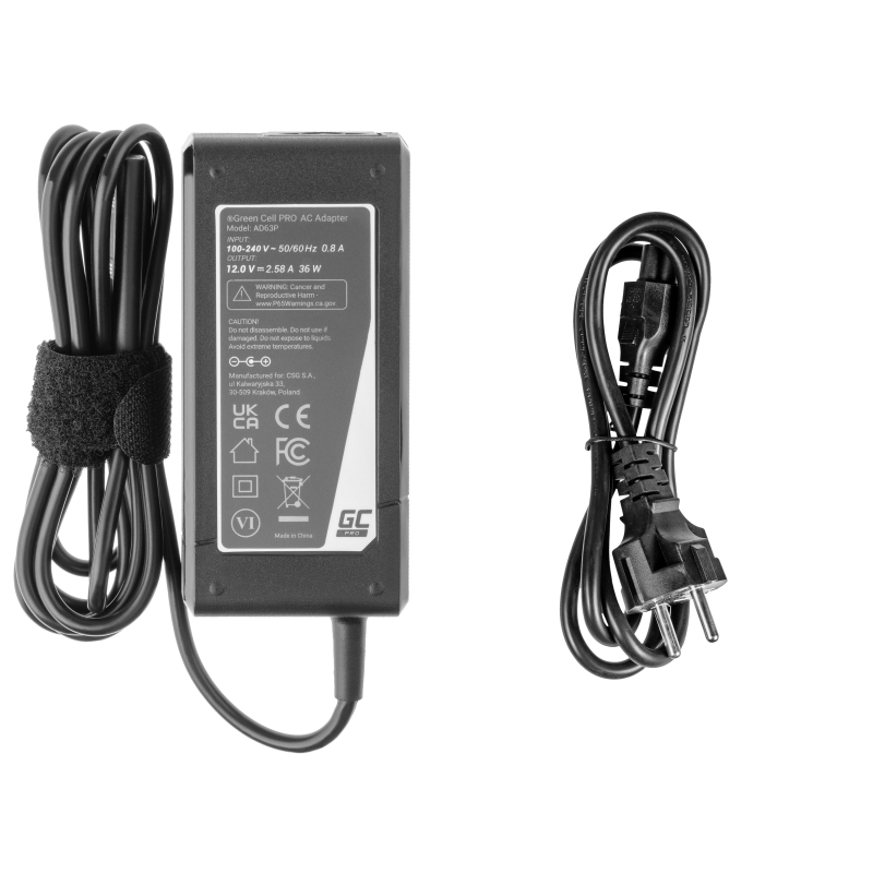Charger Green 12V 36W Microsoft (Magnetic) PRO 2.58A for Cell