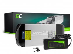 Green Cell Batterie Vélo Electrique 36V 15Ah 540Wh Rear Rack Ebike 2 Pin pour Prophete, Mifa, Curtis avec Chargeur