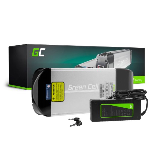 Green Cell E-bike Battery 36V 15Ah 540Wh Rear Rack Ebike 2 Pin for